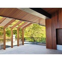 Пергола в частном доме из клееного соснового бруса и лиственницы. г. Сочи