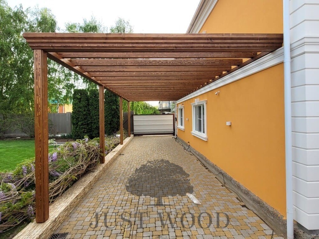 Пергола для глицинии из клееного соснового бруса. г. Курганинск