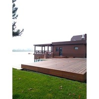 Палубный настил вокруг бассейна с крышкой для бассейна из лиственницы. г. Краснодар