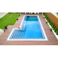 Палубный настил вокруг бассейна. Лиственница. г. Краснодар