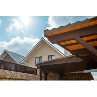 Навес частного дома. Сосновый клееный брус,  лиственница, г. Краснодар