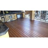 Палубный настил террасы бани. Лиственница. г. Краснодар