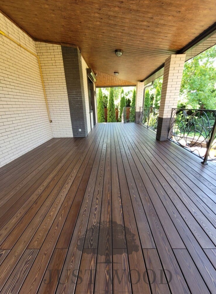 Палубный настил террасы. Лиственница. г. Краснодар