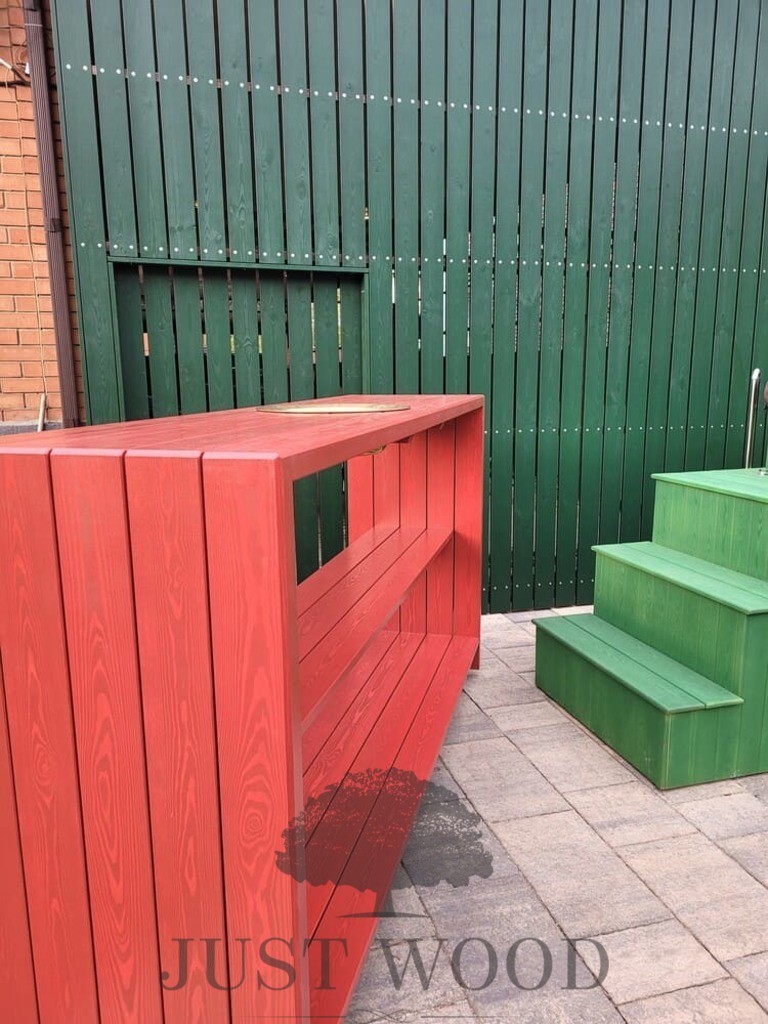 Стол барный садовый из лиственницы