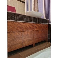 Тумба в ванную комнату под раковину из массива мербау